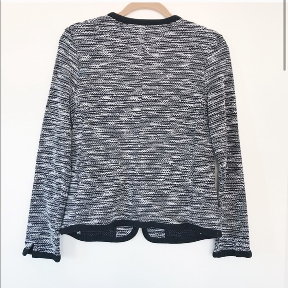 BRAND NEW!! J.Crew Black & White Boucle Cardigan Jacket - Picture 2 of 4